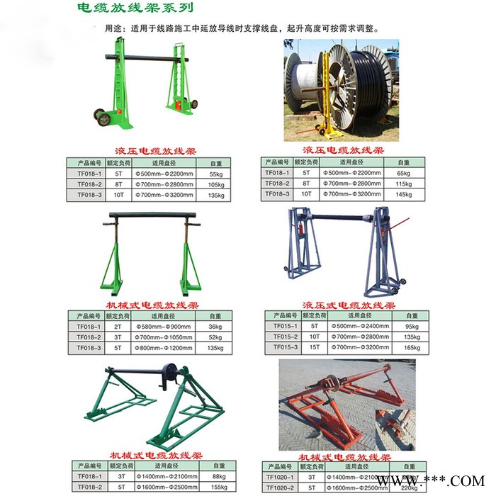 悍博5吨8吨10吨液压电线电缆放线机 提升式放线盘架 液压型电缆放线架图7